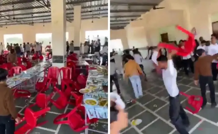 لعدم وجود أرجل الدجاج – مشاجرة في حفل زفاف بالهند