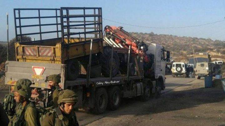 الاحتلال يستولي على شاحنة جنوب طوباس