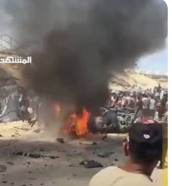شهيدان ومصابون إثر استهداف سيارة مدنية بمسيّرة إسرائيلية وسط قطاع غزة