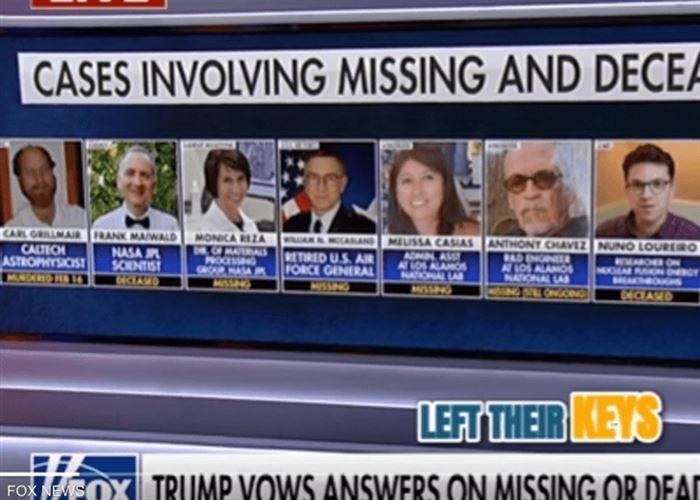 لغز موت واختفاء 11 عالماً يُرعب واشنطن وترامب يصف الوضع بالخطير ويفتح تحقيقاً عاجلاً..