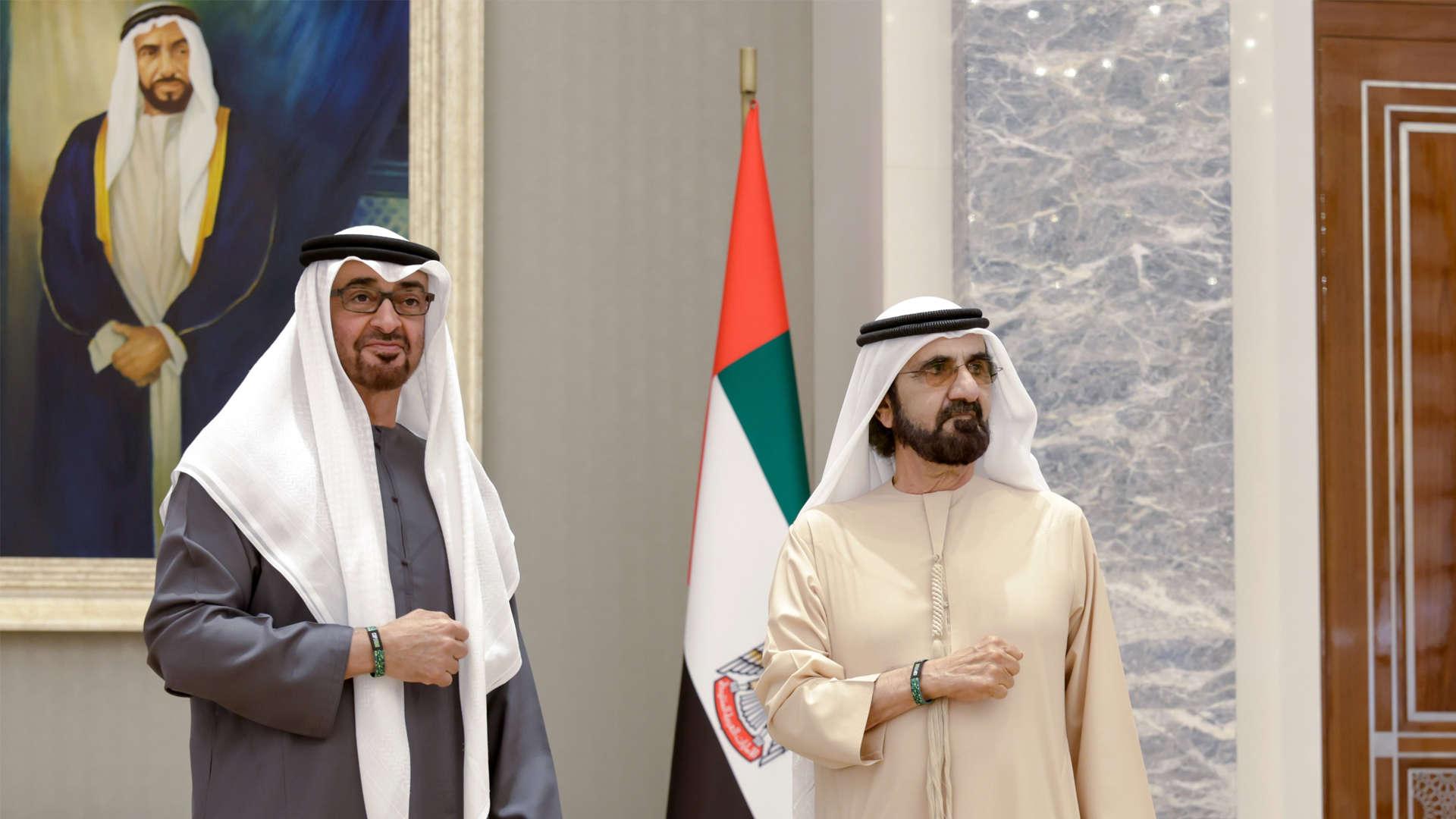 رئيس دولة الإمارات محمد بن زايد ونائبه محمد بن راشد: لدينا العزيمة لمواجهة التحديات