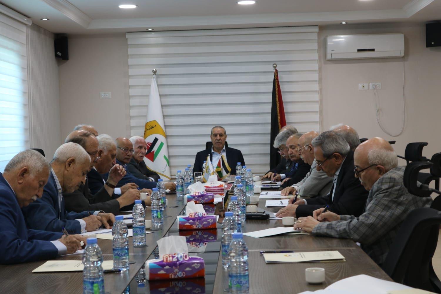 تنفيذية المنظمة تعقد اجتماعاً لبحث آخر المستجدات السياسية والميدانية
