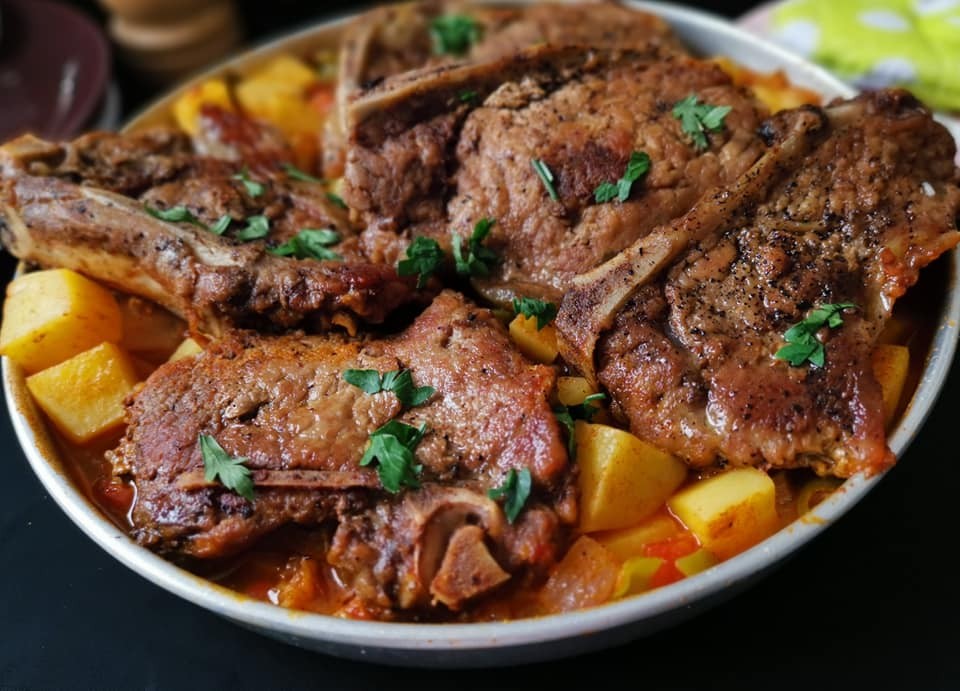 صينية ريش بالبصل في الفرن