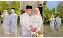 فيديو: زفاف وسط الفيضان وإصرار على 