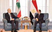 السيسي يلتقي رئيس وزراء لبنان لبحث سبل التعاون المشترك 