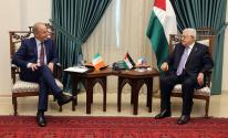الرئيس محمود عباس يستقبل وزير خارجية إيرلندا