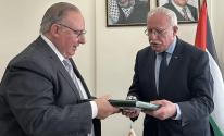 المالكي يُودع السفير الأوروغواي لمناسبة انتهاء مهامه الرسمية لدى فلسطين