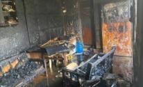 طواقم الإطفاء تتمكن من إخماد حريق شبّ في أحد المنازل بمدينة نابلس 