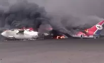 قصف مطار صنعاء