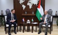 رئيس الوزراء يبحث مع وزير خارجية هولندا جهود تمكين دولة فلسطين في غزة