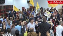 شاهد بالفيديو: لحظة الإعلان عن فوز قائمة الشهيد ياسر عرفات انتخابات الصيادلة في غزّة