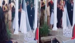 بالفيديو: أمريكية تقتحم حفل زفاف 