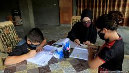 التعليم عن بعد في غزة