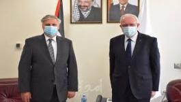 المالكي يودع رئيس مكتب تمثيل الأرجنتين لدى فلسطين