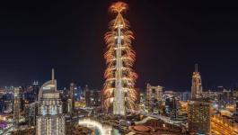 شاهد احتفالات راس السنة 2022 في دبي برج خليفة بث مباشر