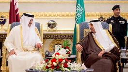 امير قطر والعاهل السعودي
