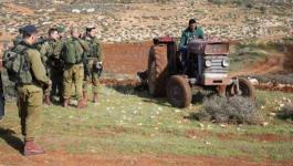 الاحتلال يستولي على كرفان زراعي في نابلس