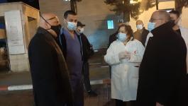 وزيرة الصحة تنفذ جولة بأقسام الطوارئ وكورونا في مجمع فلسطين الطبي