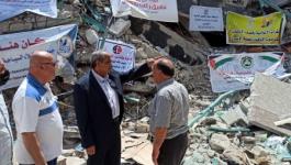 وزير الأشغال ينظم جولة تفقدية للمنازل والمصانع المتضررة في غزة