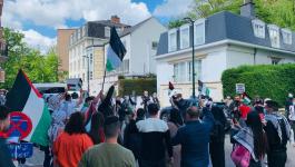 وقفة احتجاجية امام السفارة الاسرائيلية في بروكسل