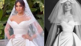 صور: هاجر أحمد تتألق بفستان زفافها من توقيع زهير مراد