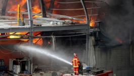 الدفاع المدني يتمكن من السيطرة على حريق مخزن في جنين