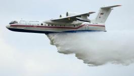 سقوط طائرة إطفاء روسية