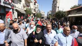 رام الله: مسيرة حاشدة رفضًا لجريمة الاحتلال في القدس وجنين