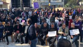 تظاهرة احتجاجية في دير حنا ضد العنف وجرائم القتل في الداخل المحتل