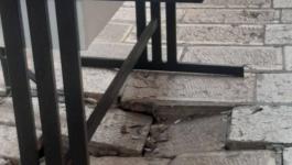 انهيار جزئي بسبب حفريات الاحتلال