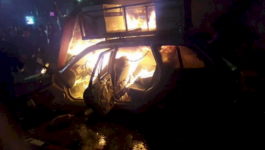 شبان يحرقون سيارة مستوطنون