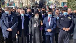 بيت لحم: وصول موكب النائب البطريركي لطائفة الأرمن لبلاط ساحة المهد