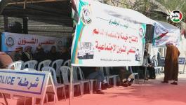 فقراء غزّة يُقيمون خيمةً مفتوحة احتجاجاً على عدم صرف مخصصات الشؤون الاجتماعية
