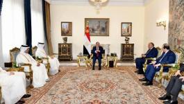 السيسي يستقبل وزير خارجية قطر في العاصمة المصرية 