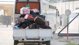 قافلة نقل حقائب المعتمرين غزة