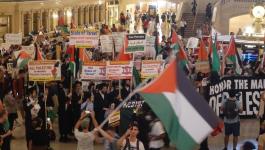 تظاهرة في نيويورك تنديدا بالعدوان الأخير على قطاع غزة.jpg