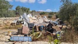 الاحتلال يهدم منشأة زراعية شمال غرب نابلس.jpg