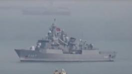 قطعة سلاح بحرية تركية ترسو في ميناء حيفا