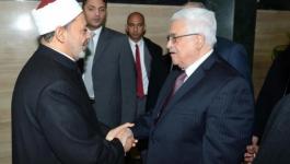 الرئيس عباس يتلقى برقية شكر من شيخ الأزهر