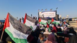 الفصائل الفلسطينية تنظم فعالية بحرية دعمًا للأسرى ونصرة للشعب الفلسطيني