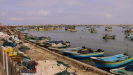 صيانة قوارب الصيادين في غزة