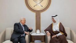 الرئيس محمود عباس مع الشيخ فهد بن فيصل