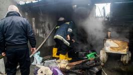  إصابة 7 مواطنين إثر حريق شبّ في معرض للأجهزة الكهربائية بغزّة
