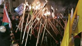 جنين: إيقاد شعلة الانطلاقة الـ58 للثورة الفلسطينية وحركة 
