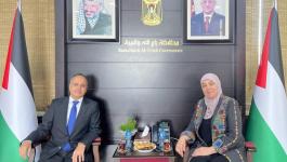 غنام تطلع السفير المصري على المستجدات الفلسطينية