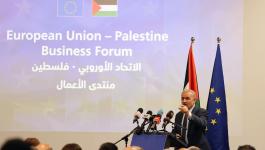 اشتية خلال منتدى الأعمال الأوروبي الفلسطيني