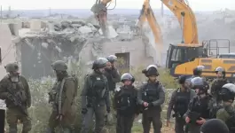 الاحتلال يهدم منازل فلسطينية في موقع خربة توربين الأثرية بالمنطقة 