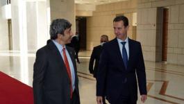الرئيس السوري يلتقي بوزير خارجية الإمارات في دمشق
