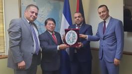 أمين عام اتحاد الكتاب يلتقي وزير خارجية نيكاراغوا