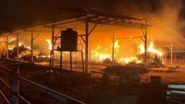 حريق في مزرعة لعضو الكنيست رام بن براك